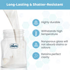 Well Being Glass Feeding Bottle 120ml  Blue Slow Flow 0M+