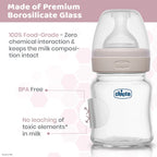 Well Being Glass Feeding Bottle 120ml  Neutral Slow Flow 0M+