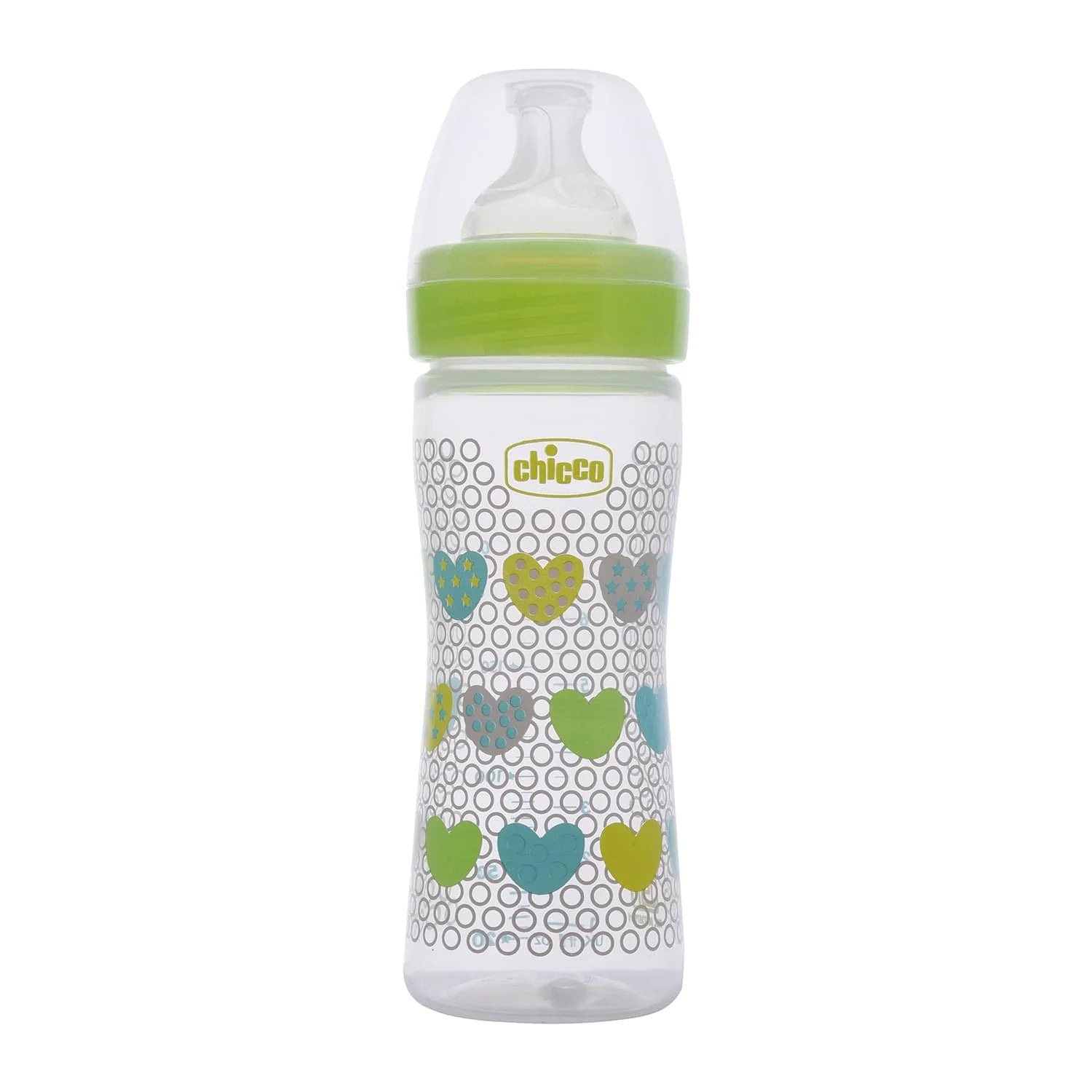 Well Being Medium Flow Baby Bottle 250ml  2M+ Green