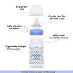 Well Being Slow Flow Baby Bottle 150ml 0M+ Blue