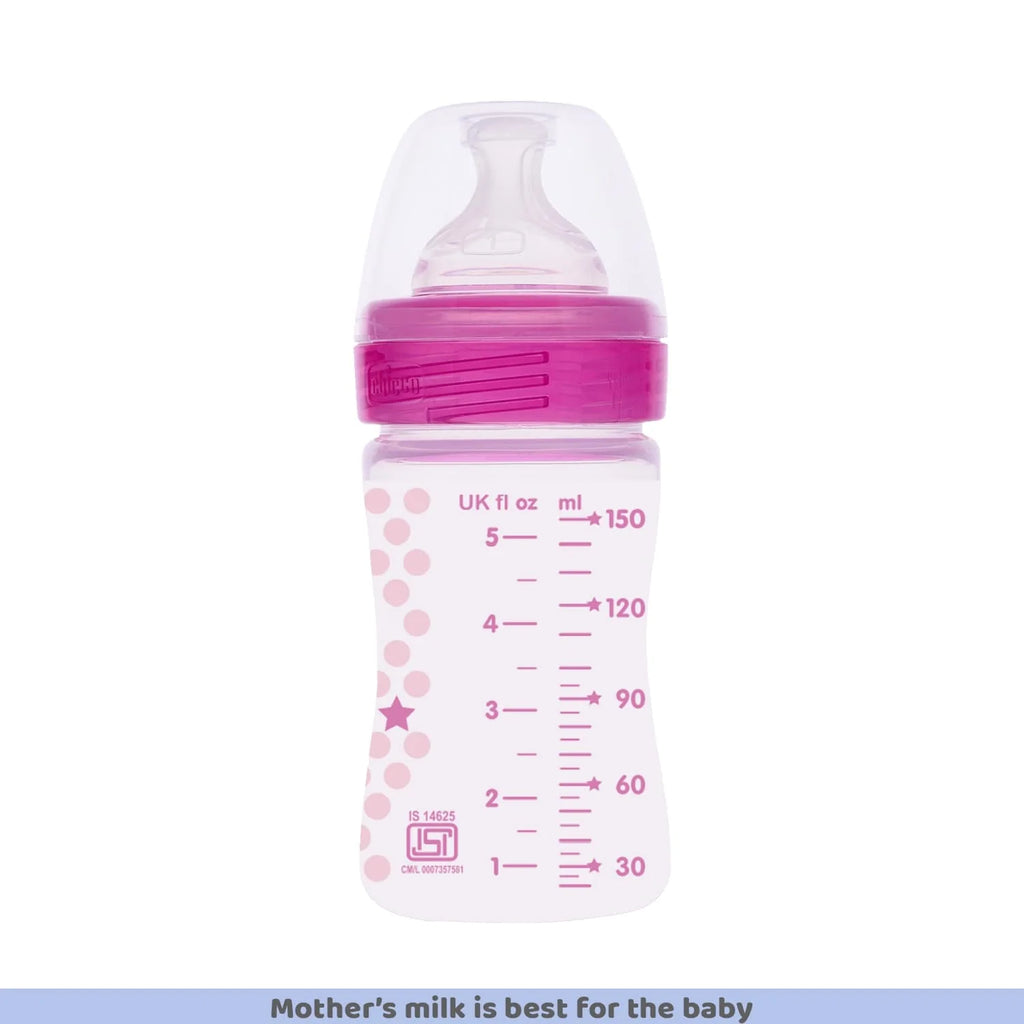 Well Being Slow Flow Baby Bottle 150ml 0M+ Pink