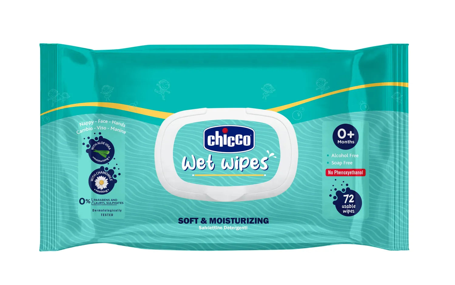 Wet Wipes Fliptop Pack of 1 72 Pcs