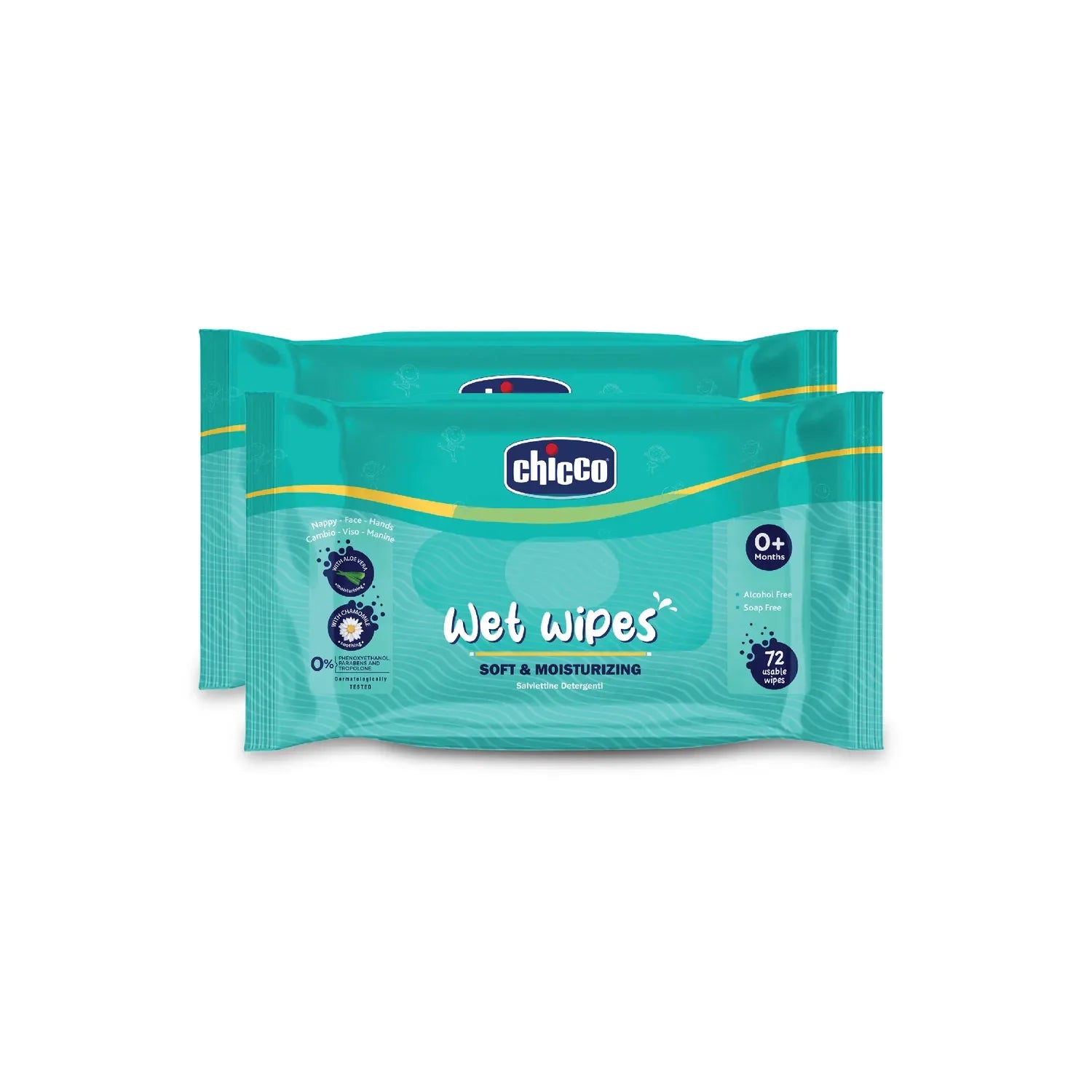 Wet Wipes Sticker Pack of 2 144 Pcs
