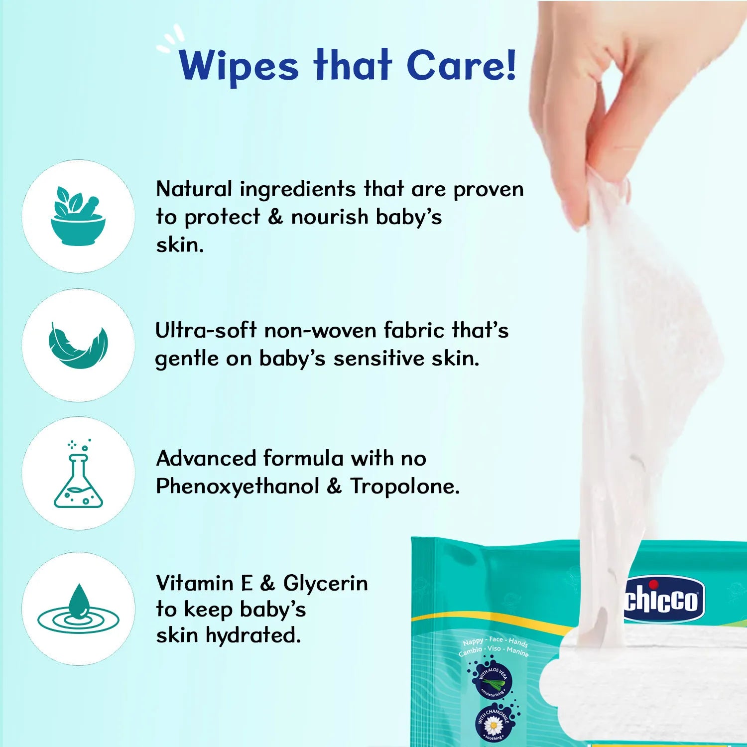 Wet Wipes Sticker Pack of 2 144 Pcs