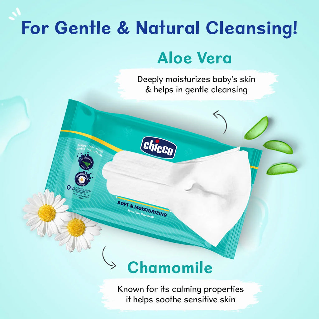 Wet Wipes Sticker Pack of 2 144 Pcs