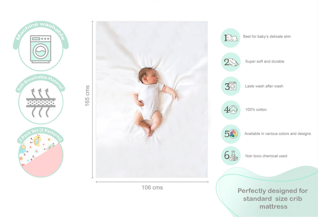 Abracadabra Flat Sheet (Set of 2) Chirpy Bird