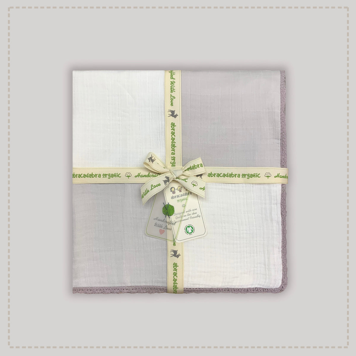 Abracadabra Organic Muslin Patchwork Blanket Grey