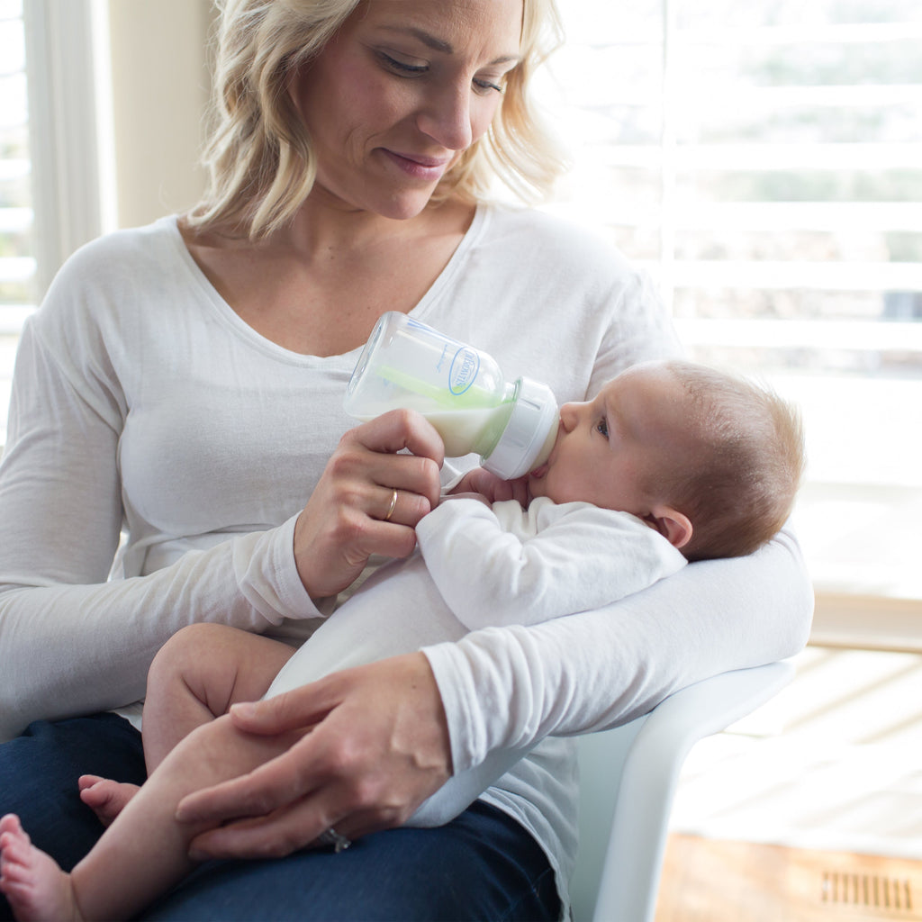 Dr. Brown's Natural Flow Anti-Colic Options+ Wide Neck Glass Baby Bottle, with Level 1 Slow Flow Nipple 150ml