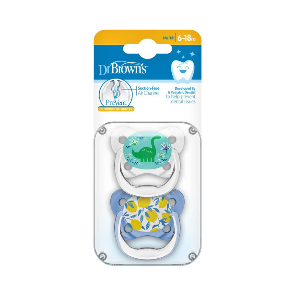 Dr. Brown's Prevent Glow in the Dark Butterfly Shield Soother Stage 2 - Pack of 2