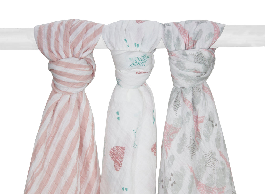 Abracadabra Swaddles (Set of 3) Eiffel Tower