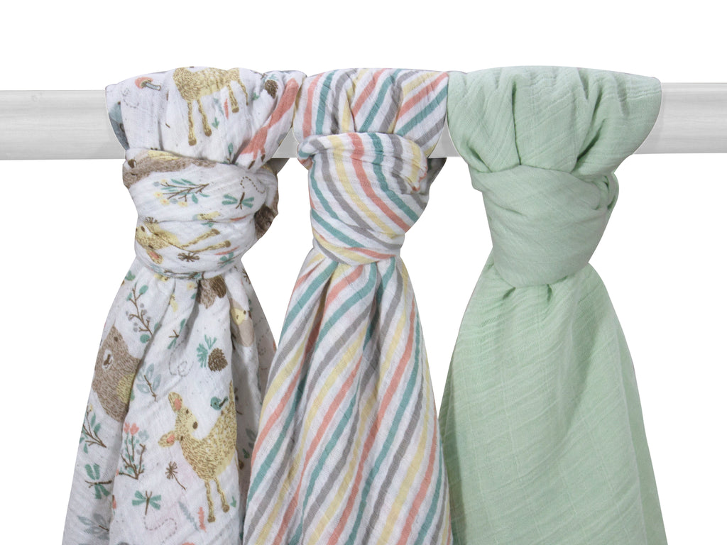 Abracadabra Swaddles (Set of 3) Bambi & Friends