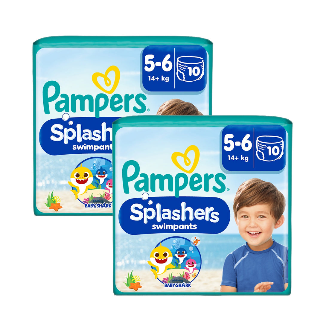 Pampers Splashers Swimming Pants Baby Shark Size 5-6 (10 pcs) (14+KG)  (UK)