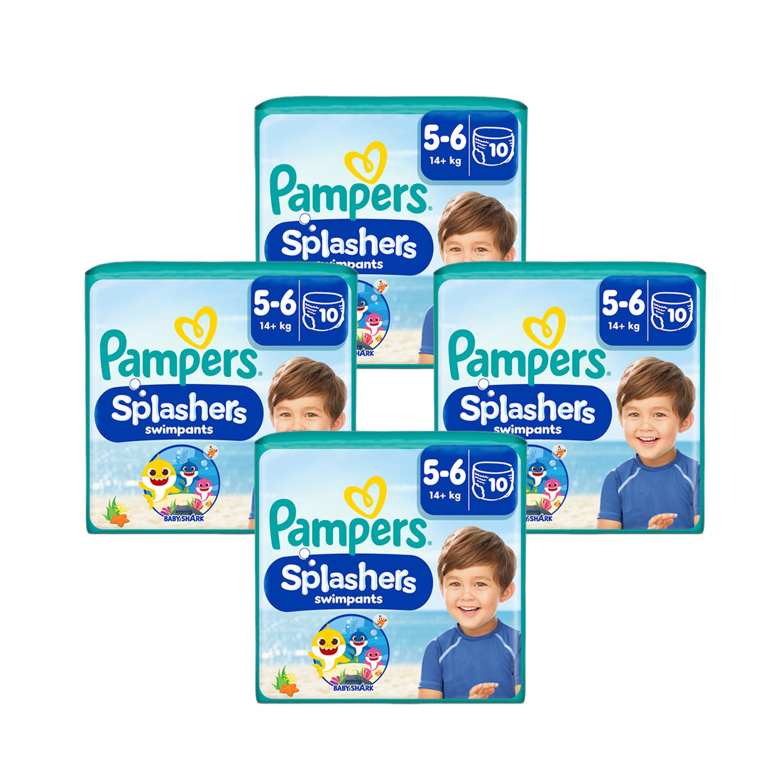Pampers Splashers Swimming Pants Baby Shark Size 5-6 (10 pcs) (14+KG)  (UK)