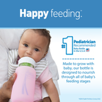 Dr. Brown's Natural Flow Anti-Colic Options+ Wide Neck Glass Baby Bottle, with Level 1 Slow Flow Nipple 270ml